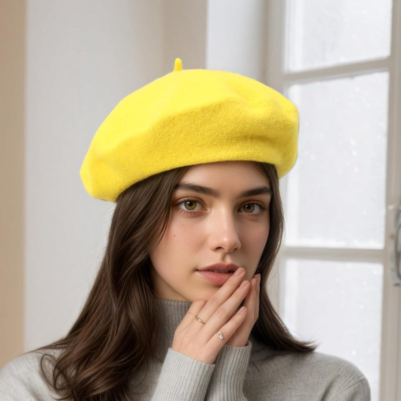AURORAAEGIS French Beret Hats for Women - Classic Wool Beret Hats Soft Knit Winter Cloche for Daily Outfits - Image 2
